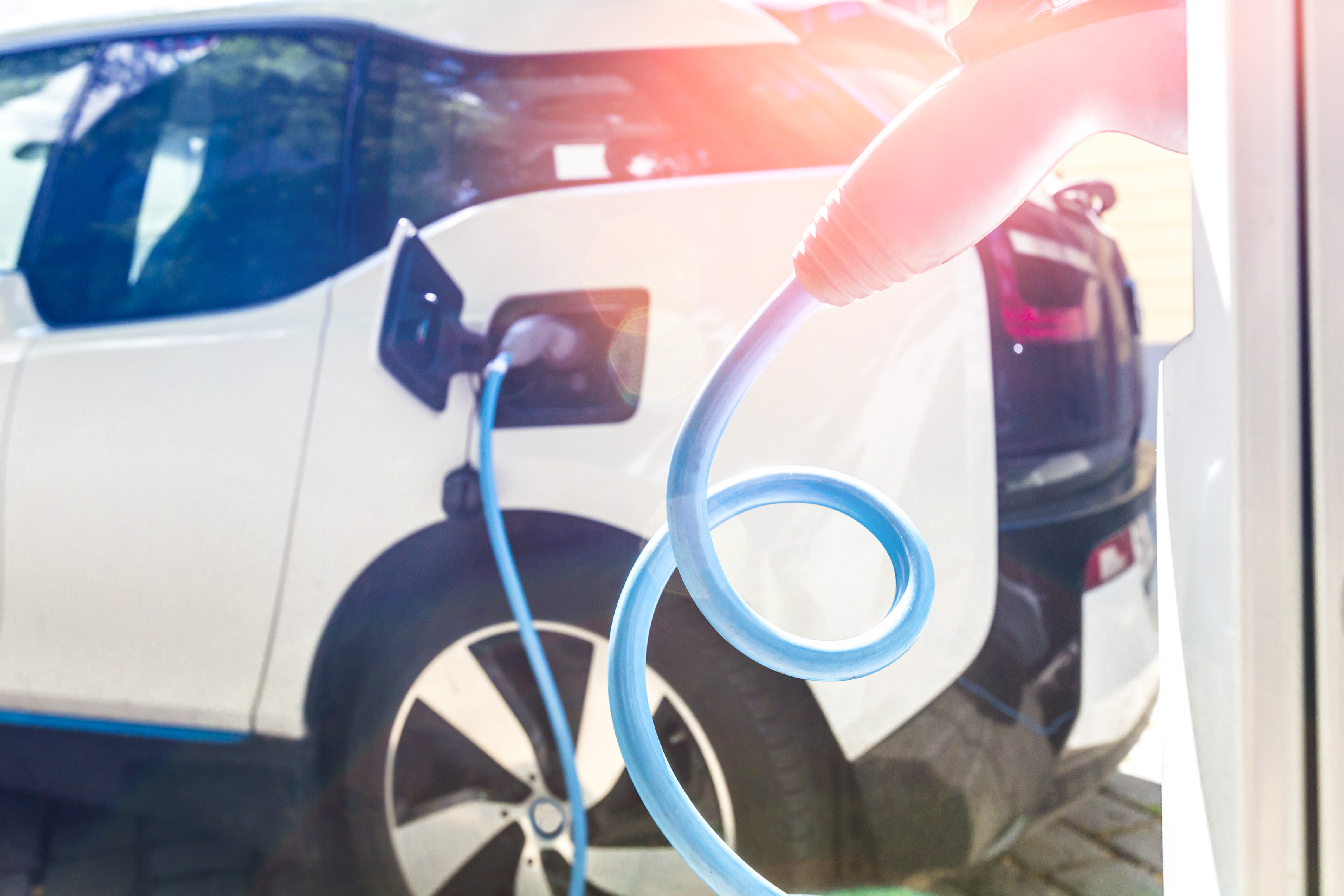 Power supply for electric car charging. Electric car charging station